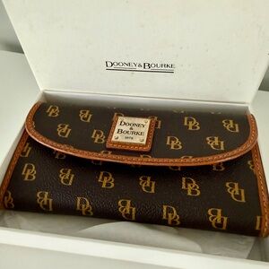 Dooney & Bourke Brown and Tan Wallet